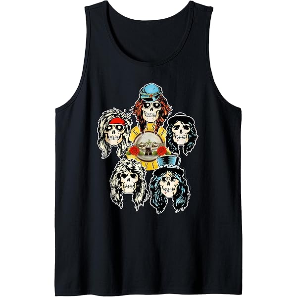 Amazon.com: Guns N' Roses Official Vintage White Cross Tank Top